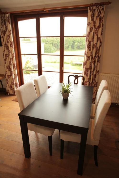 IKEA BJURSTA uitschuifbare tafel, Huis en Inrichting, Tafels | Eettafels, Gebruikt, 50 tot 100 cm, 150 tot 200 cm, Vijf personen of meer
