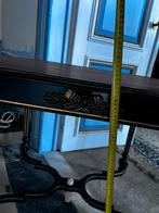 Jolie table ancienne noire et dorure, Enlèvement, Comme neuf