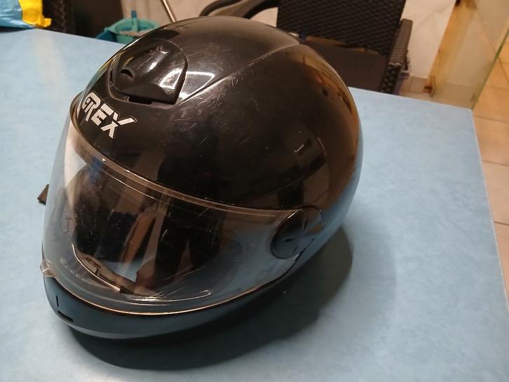 integraalhelm merk GREX - zwart - maat M 57-58, Motoren, Kleding | Motorhelmen, Heren, Integraalhelm, M, Overige merken, Tweedehands