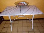 bistro tafel met marmer blad, Huis en Inrichting, Tafels | Eettafels, Ophalen, Bistro, Gebruikt, 50 tot 100 cm