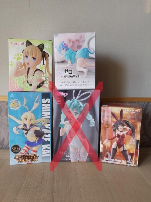 Lot 4 figurines manga officielles ( NEUVES en boîte ), Verzamelen, Beelden en Beeldjes, Nieuw, Fantasy, Ophalen of Verzenden