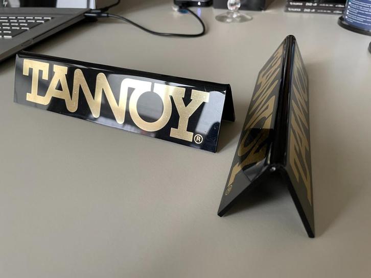 Tannoy luidsprekers logo winkel displays, Audio, Tv en Foto, Luidsprekerboxen, Zo goed als nieuw, Overige typen, Minder dan 60 watt