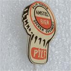 SP1448 Speldje Amstel bier Flip-topper Opener overbodig Pils, Collections, Broches, Pins & Badges, Utilisé, Enlèvement ou Envoi