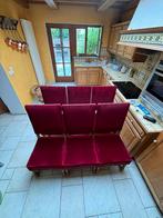 6 chaises vintage, Comme neuf, Cinq, Six Chaises ou plus, Rouge