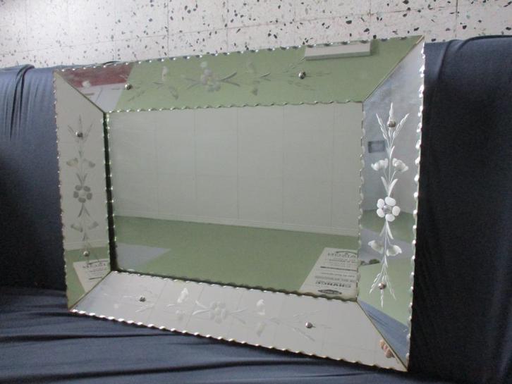 miroir art déco, Antiek en Kunst, Antiek | Spiegels, 50 tot 100 cm, Minder dan 100 cm, Rechthoekig, Ophalen