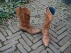 GRATIS VERZENDEN  LUXE BRUINE LEREN COWBOYLAARZEN 37, Kleding | Dames, Schoenen, Hoge laarzen, Bruin, Verzenden, Zo goed als nieuw