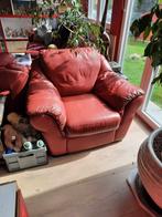 Fauteuil club cuir rouge, Enlèvement, Utilisé, Cuir