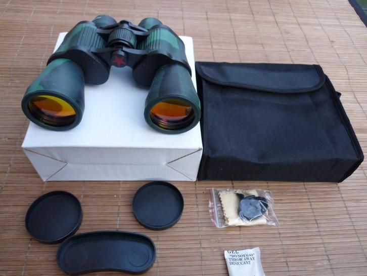 Nieuw paar 10X50 verrekijker+waterdichte tas+accessoire, Audio, Tv en Foto, Optische apparatuur | Verrekijkers, Nieuw, Porro (met knik)