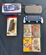 Nintendo Switch Lite Blauw Bundel - Zo goed als nieuw, Ophalen of Verzenden, Grijs, Zo goed als nieuw