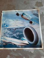 Affiche vliegtuigtypes Sabena jaren 70, Verzamelen, Luchtvaart en Vliegtuigspotten, Ophalen of Verzenden, Gebruikt