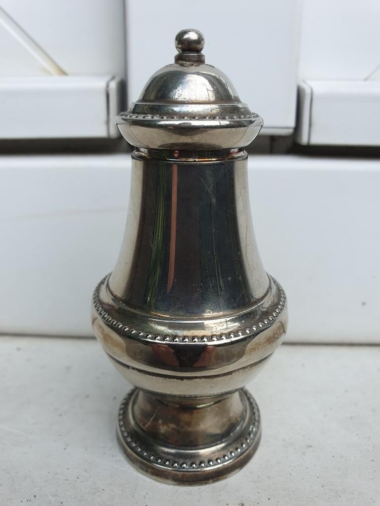 Antieke Verzilverde jaren '30 Zout  Shaker, Ophalen of Verzenden