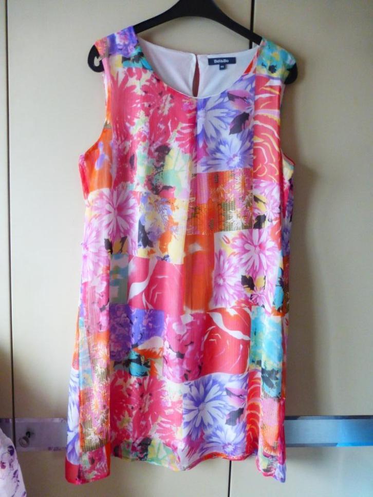 Nieuwe veelkleurige jurk T: 44, Kleding | Dames, Jurken, Zo goed als nieuw, Ophalen of Verzenden