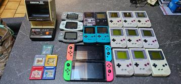 Retrogaming-collectie voor Nintendo Gameboy-consoles beschikbaar voor biedingen