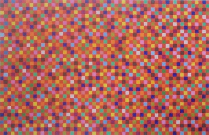 groot olieschilderij abstract kubus (75x115), Antiek en Kunst, Kunst | Schilderijen | Abstract, Ophalen of Verzenden