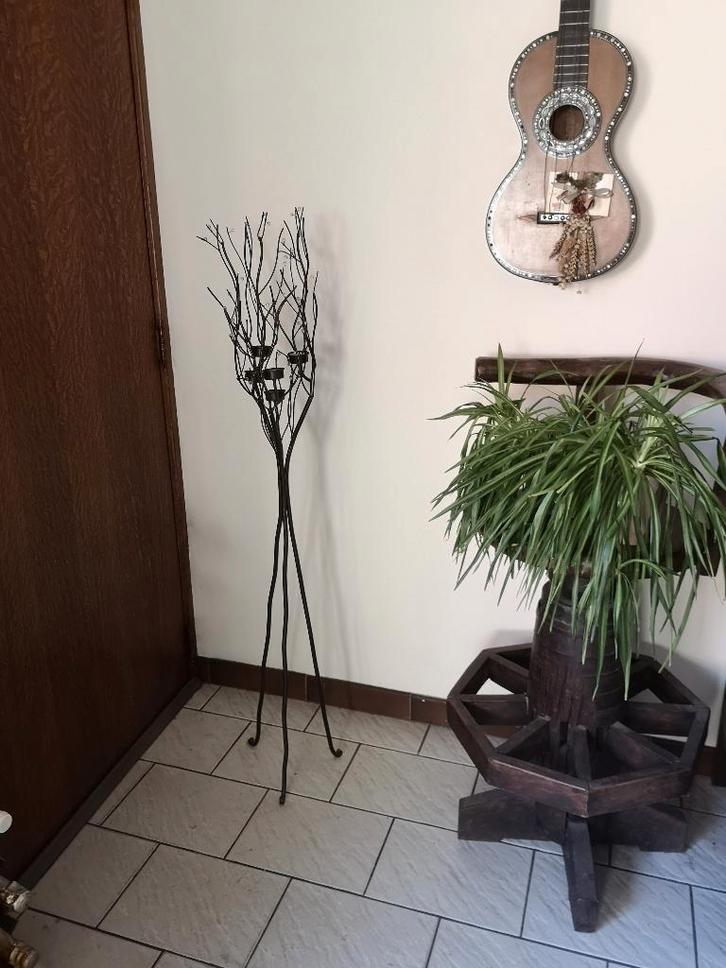 theelichthouder  - Staande theelichthouder, Huis en Inrichting, Woonaccessoires | Kandelaars en Kaarsen, Metaal, Zwart, Ophalen of Verzenden