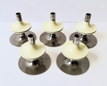 Set vintage BMF Nagel kandelaar Variante S 88 Tulip 70’s beschikbaar voor biedingen