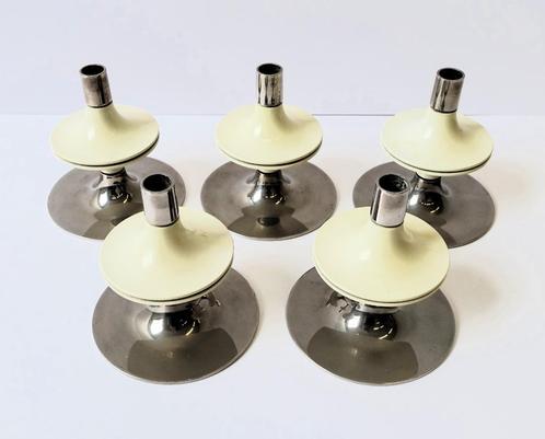 Set vintage BMF Nagel kandelaar Variante S 88 Tulip 70’s, Huis en Inrichting, Woonaccessoires | Kandelaars en Kaarsen, Gebruikt
