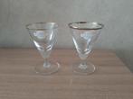 2 vintage martini glazen., Ophalen of Verzenden, Gebruikt, Overige typen