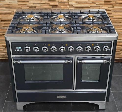 🔥 Poêle Boretti Majestic de luxe 100 cm en acier inoxydable, Electroménager, Cuisinières, Comme neuf, Autoportant, 5 zones de cuisson ou plus