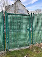 Enkele tuinpoort + palen., Jardin & Terrasse, Portes de jardin, Portail battant, 100 à 150 cm, 150 à 200 cm, Enlèvement