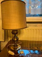 Koperen lamp - vintage - tafel lamp - bureaulamp (53h - 28b), Gebruikt, Metaal, 50 tot 75 cm, Ophalen