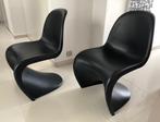 Vira Verner Panton stoelen zwart 2 stuks, Twee, Kunststof, Design, Zo goed als nieuw