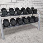 Technogym dumbells set 6 kilo tot 22 kilo + technogym  rek, Ophalen, Zo goed als nieuw