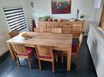 Tafel met stoelen, uit teak, Huis en Inrichting, Tafels | Eettafels, Ophalen, Gebruikt, Teakhout, 50 tot 100 cm