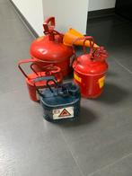 Verzameling vintage Eagle jerrycans metalen savety can, Auto diversen, Overige Auto diversen, Ophalen of Verzenden