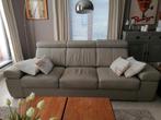 Beige lederen salon. 3+2 zit., Huis en Inrichting, Ophalen