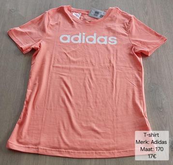 T-shirt meisje: Adidas maat 170 (NIEUW + LABEL) beschikbaar voor biedingen