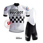 Tenue Cycliste Vintage Peugeot Blanc Taille : L ▪︎ NEUF !, Fietsen en Brommers, Fietsaccessoires | Fietskleding, Ophalen, Heren