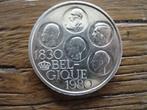 Pièce : Belgique 500 francs 1980, Argent, Enlèvement ou Envoi, Monnaie en vrac, Argent