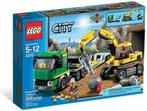 LEGO City Construction 4203 Excavator Transport MET DOOS, Ophalen of Verzenden, Zo goed als nieuw, Complete set, Lego