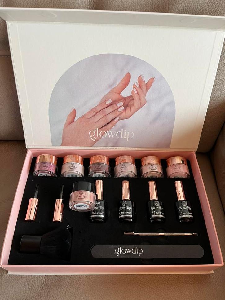 GLOWDIP NAGELS - STARTERSET, Handtassen en Accessoires, Uiterlijk | Cosmetica en Make-up, Gebruikt, Make-up, Handen en Nagels