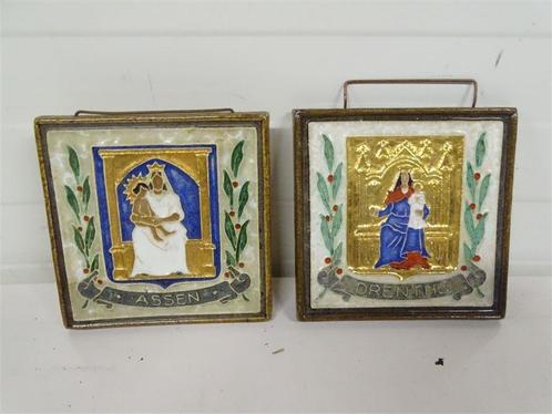 A6435. Porceleyne Fles Cloisonné tegels 2x, Antiek en Kunst, Antiek | Wandborden en Tegels, Ophalen of Verzenden