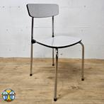 Vintage grijs / witte Fomica stoel (jaren 60/70) verzonden, Ophalen of Verzenden