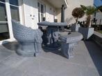 Tuinset, Ophalen, 4 zitplaatsen, Kunststof, Bank