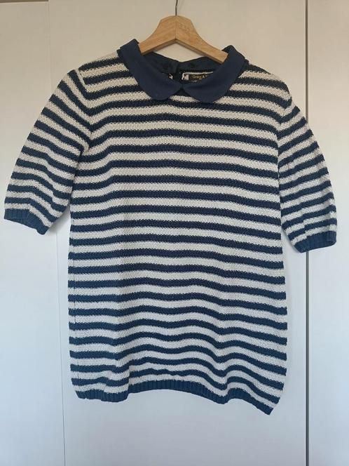 Grace & Mila - Gebreide trui blauw-wit, Kleding | Dames, Truien en Vesten, Zo goed als nieuw, Maat 36 (S), Blauw, Ophalen of Verzenden
