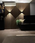 Lattenwand walnoot 4 stuks, Huis en Inrichting, Woonaccessoires | Wanddecoraties, Ophalen, Gebruikt