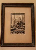 Reproductie Art Deco illustratie Anno 1920, Antiek en Kunst, Ophalen