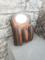 Retro houten halspiegel met 3 borstels, Ophalen of Verzenden