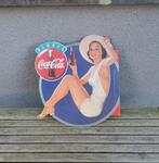 Pin up reclame cola jaren 70 dubbelzijdig, Verzamelen, Ophalen of Verzenden, Gebruikt, Reclamebord