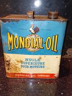 Groot, zeldzaam en decoratief olieblik MONDIAL OIL, Ophalen of Verzenden, Gebruikt