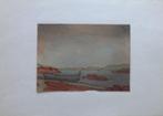 MARC EEMANS / BOOTJE AAN OEVER / ORIGINEEL WERK / 21x30cm, Ophalen of Verzenden
