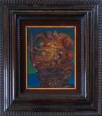 ROGER VAN BELLEGHEM / MYTISCH WEZEN OLIEVERF PANEEL 56x50cm, Enlèvement ou Envoi