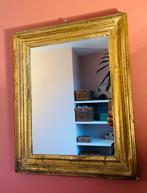 Houten spiegel in goudkleur, Maison & Meubles, Accessoires pour la Maison | Miroirs, Comme neuf, Enlèvement ou Envoi