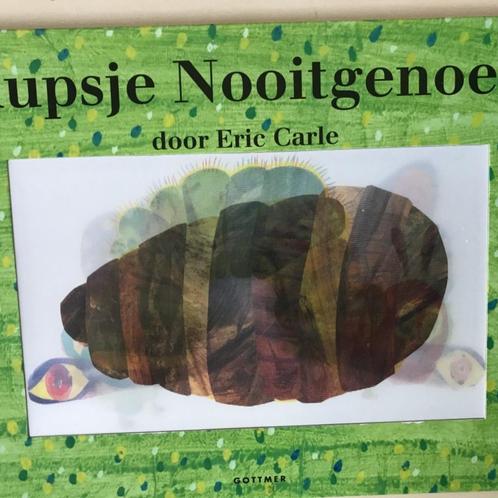 boek: Rupsje Nooitgenoeg/Eric Carle - hologramkaft, Boeken, Kinderboeken | Kleuters, Gelezen, Fictie algemeen, Voorleesboek, Verzenden