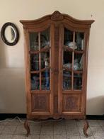 Belle vitrine ancienne en chêne, 25 à 50 cm, Avec porte(s), Utilisé, 50 à 100 cm