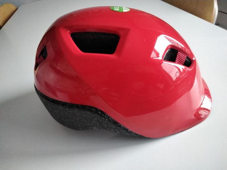 B'Twin XS/48-52 cm rode veiligheidshelm voor kinderen., Fietsen en Brommers, Fietsaccessoires | Fietshelmen, Zo goed als nieuw